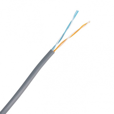 Кабель NETLAN U/UTP 2 пары, Кат.5, медь, внутренний, серый 100м EC-UU002-5-PVC-GY-1