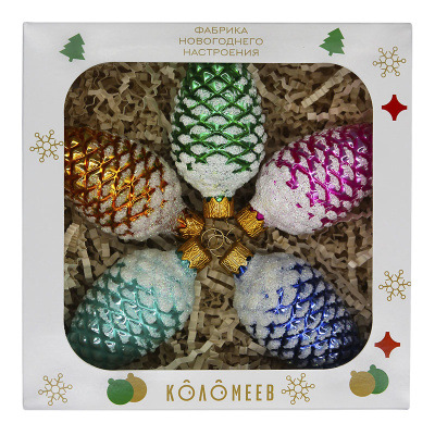 Набор "Шишки", из 5 фигурок, в подарочной упаковке