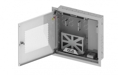 Шкаф квартирный телекоммуникационный встраиваемый с радиопрозрачной дверцей ШТ-НСс пустой ССД