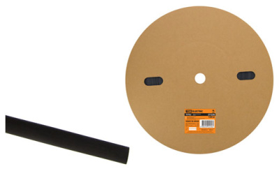 Термоусаживаемая трубка ТУТнг 12/6 черная (100 м/ролл) TDM