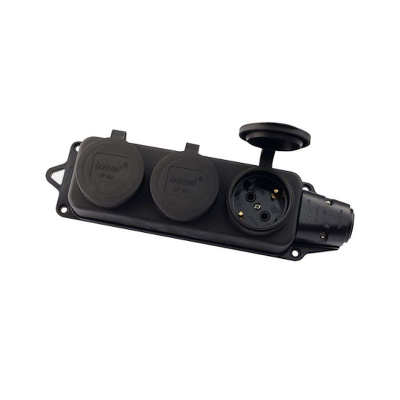 Колодка тройная с заглушками 3х16А, IP44