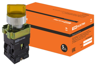 Переключатель BK 2565 2 положения желтый 1з+1р TDM