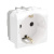 Розетка 1-м СП 2мод. Brava 16А IP20 с заземл. защ. шторки бел. DKC 76482B Розетка 1-м СП 2мод. Brava 16А IP20 с заземл. защ. шторки бел. DKC 76482B