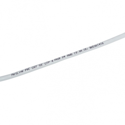 Кабель UTP 4PR 24AWG CAT5е 100м. белый внутренний