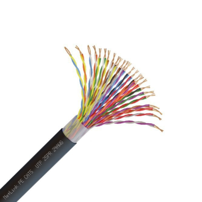 Кабель UTP 25PR 24AWG CAT5  черный внешний