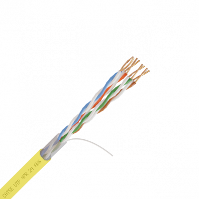 Кабель UTP 4PR 24AWG CAT5е 305м. желтый внутренний