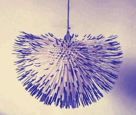 Люстра из стяжек